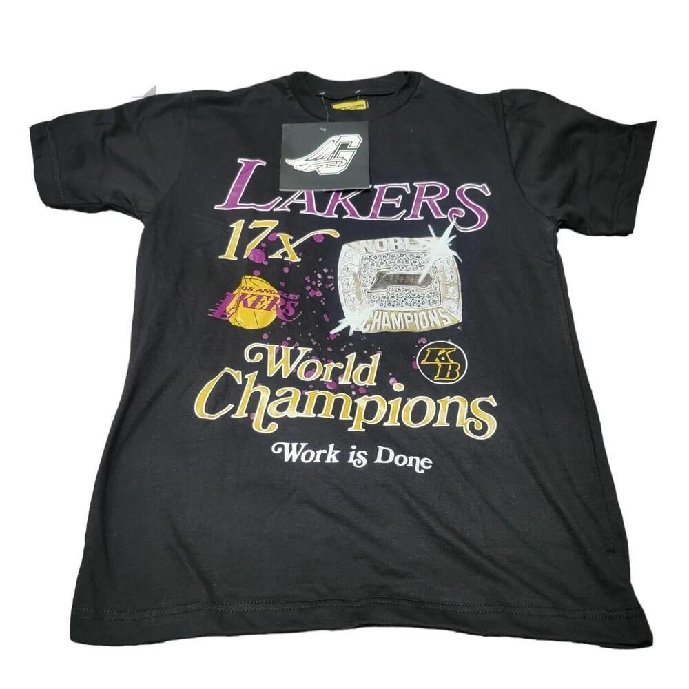 New Wtaggoods By Dax Los Angeles Lakers World Champion Logo T Shirt Medium Mens